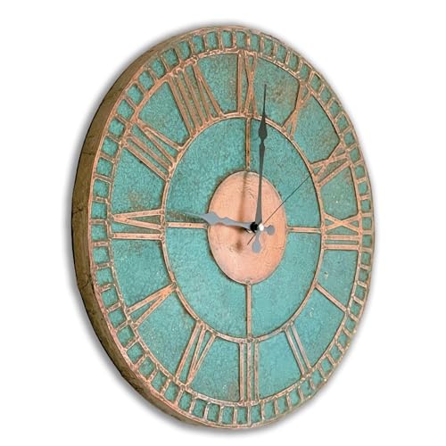 Handmade Copper Wall Clock Artisan Touch in Every Piece (Roman Glow / 24)