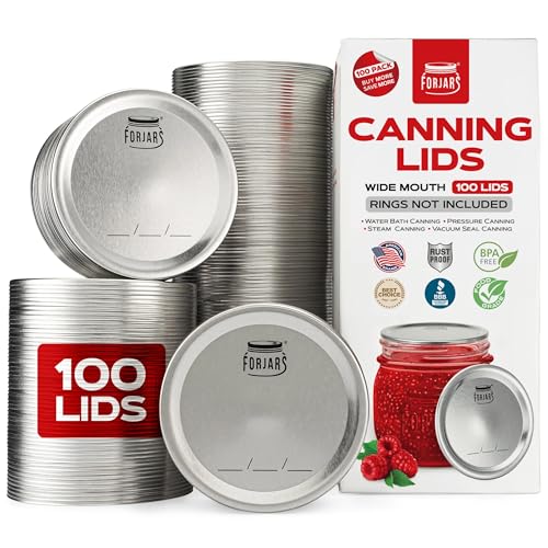 Wide Mouth Canning Lids (100-Pack)