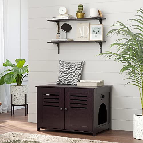 Long Wall Shelves (Espresso / 23.6 Inch)