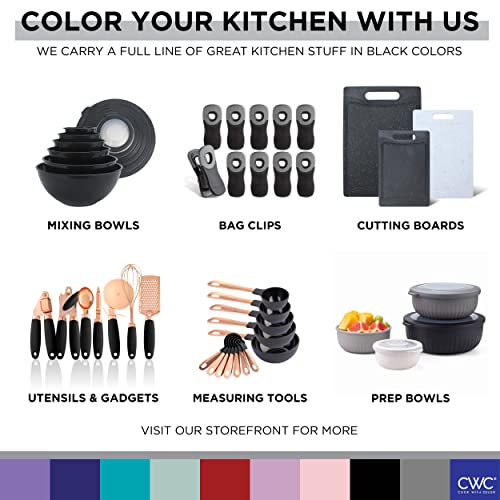 Prep Bowls with Lids (Black/White / 12 Piece Set - Wide Bowls)