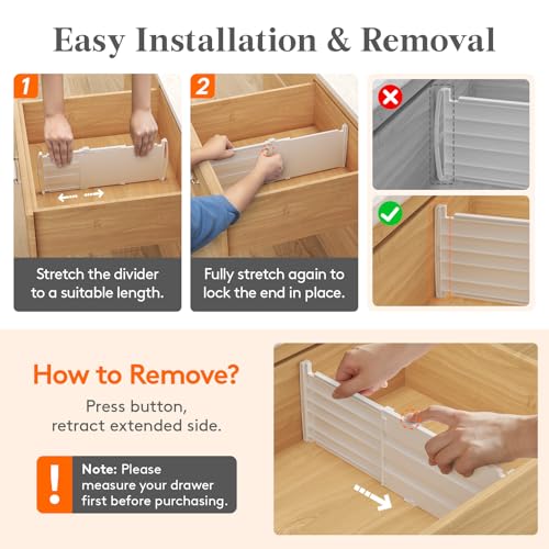 6" Tall Drawer Dividers (6"H, 11.5-18.5"L)