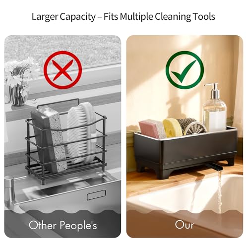 Sponge Holder for Kitchen Sink (Black 1)