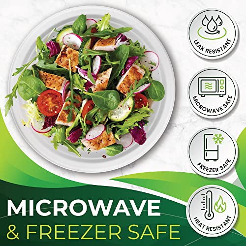 150pcs 100% Compostable Paper Plates (White / 10in(150count))