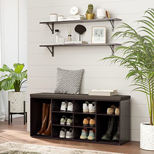 Long Wall Shelves (Espresso / 39.4 Inch)
