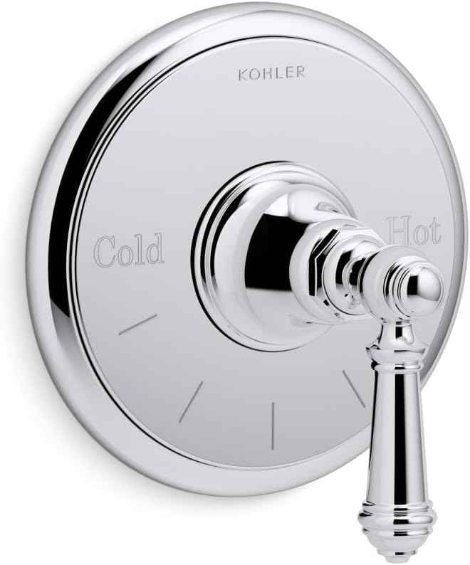 KOHLER Artifacts Mastershower Temperature Control Valve Trim With Lever Handle