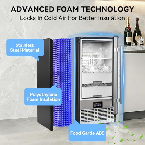 Under Counter Ice Maker with Refrigerator Function (Stainless Steel)