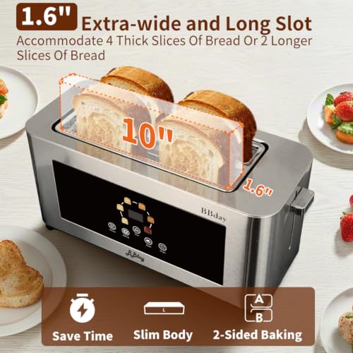 4 Slice Toaster with Touchscreen (Sliver)