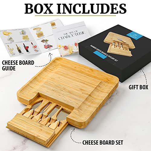 Premium Bamboo Cheese Board Set (Classic Set)