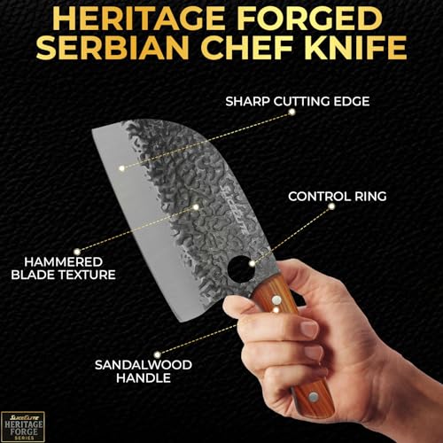 Serbian Chef Knife Vegetable Chopper Meat Cutting Kitchen Knife Food Prep