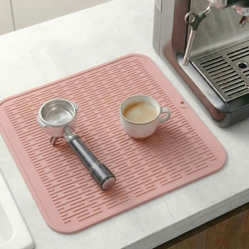 Silicone Dish Drying Mat for Multiple Usage (Pink / 18"L x 16"W)