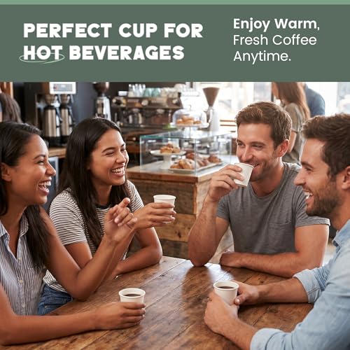 Paper Cups 12 oz 200 Pack for Coffee & Tea Made in USA (12oz - 200 Count)