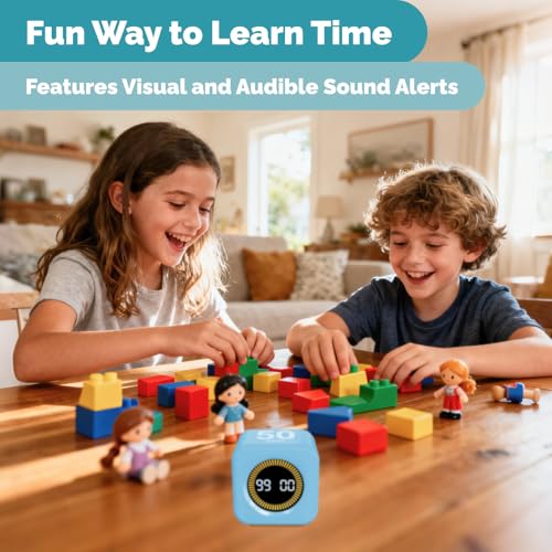 Pomodoro Cube Timer Productivity Visual Timer (Blue)
