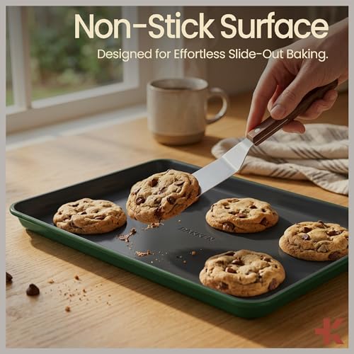 Bakken 8 Piece Ceramic Coated Bakeware Sets (Green)