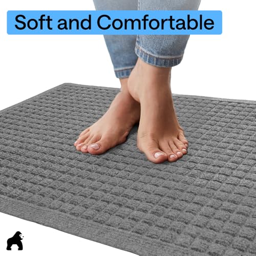 HydroABSORB Door Mat for Indoor Outdoor Use (Grey / 47" X 35")