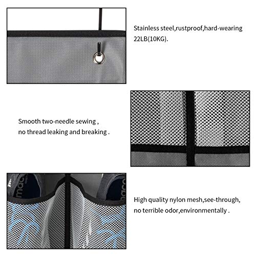 Over The Door Shoe Organizer 2 Pack (Grey-2 Pack of 12)