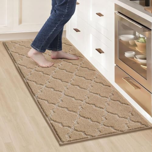 Kitchen Rugs Non Slip Washable 20"x48" (Beige / 20"X 48")