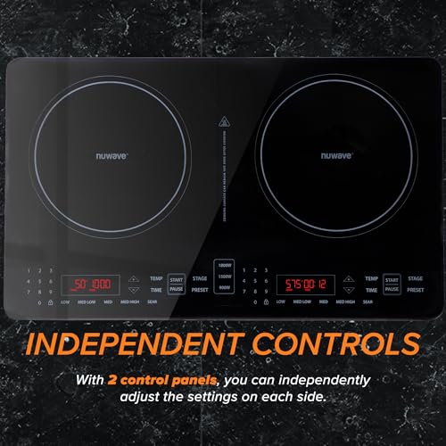 Double Pro Cooktop Induction Countertop Burner (Black)