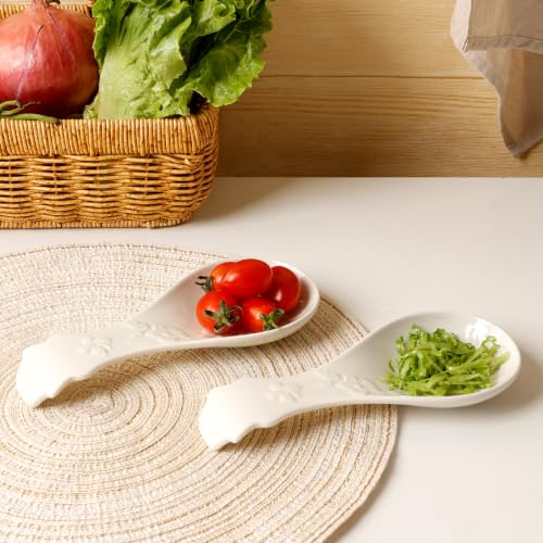 Spoon Rest for Stove Top (Floral Embossing)