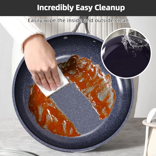 Lux 13pc Forged Lightweight Nonstick Ceramic Cookware Set (Eggplant)
