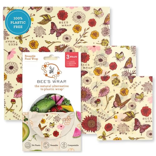 Beeswax Food Wraps (Meadow Magic / Small, Medium, Large)