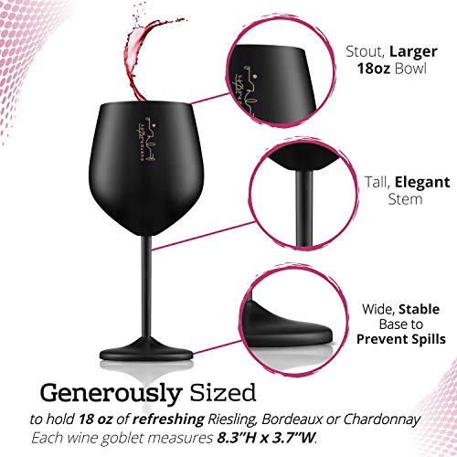 Stainless Steel Wine Glass (4 Count)