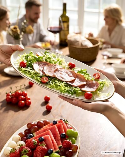 Serving Platters Set of 3 Sizes (Matte White)