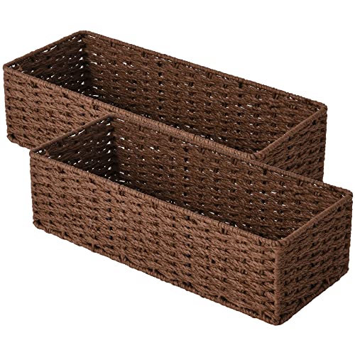 Toilet Tank Basket (Brown / 15 ¾"L x 6 ½"W x 4 ¼"H)
