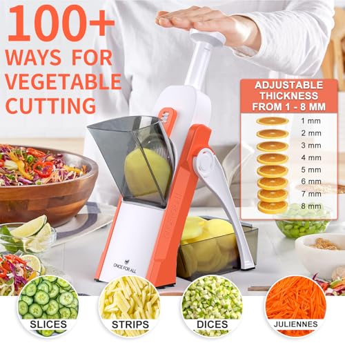 Mandoline Slicer for Kitchen (Orange)