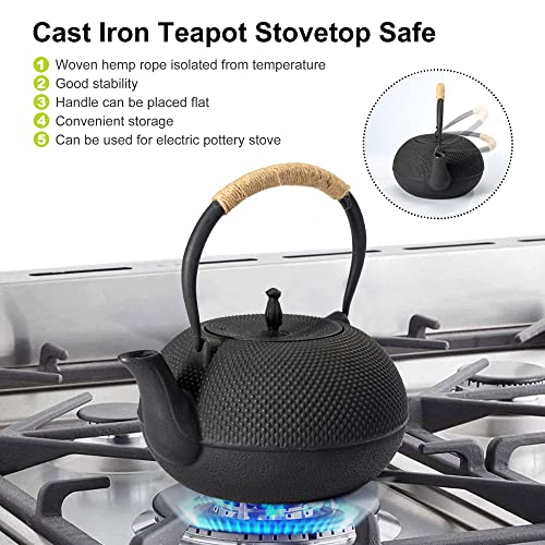 Japanese Tetsubin Tea Kettle Cast Iron Teapot with Stainless Steel Infuser 60 oz (60 oz / 1800 ml)