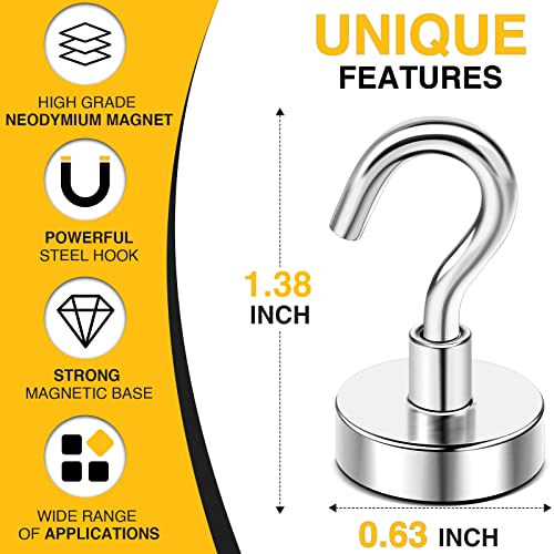 Magnetic Hooks (Silver / 0.63in)
