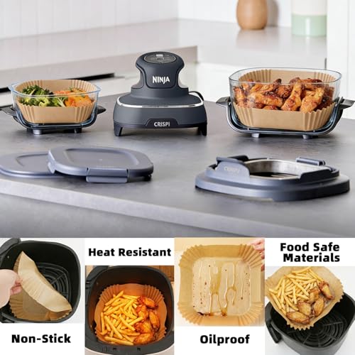 Air Fryer Liners for Ninja Crispi (5.5 Inch Square + 7.5 Inch Square)