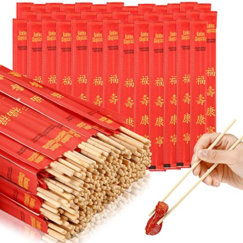 1000 Pairs Disposable Bamboo Chopsticks Sleeved Separated (Joyous)