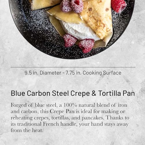 Blue Carbon Steel Crepe & Tortilla Pan (9.5")