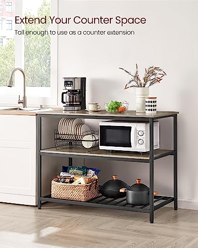 Kitchen Island with 3 Shelves