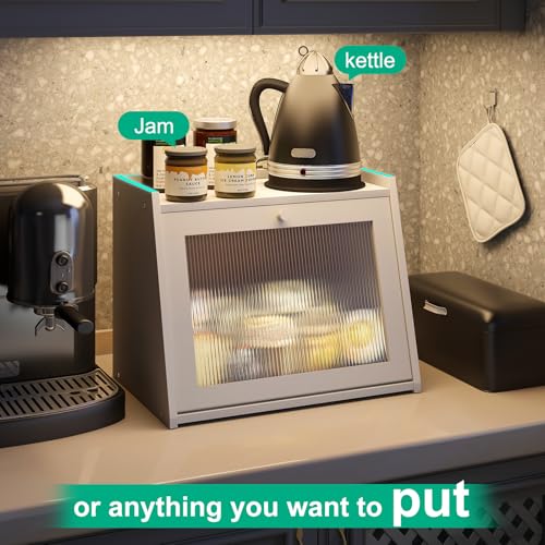 Large Bread Box for Kitchen Counter (White / Large-1_Tier)