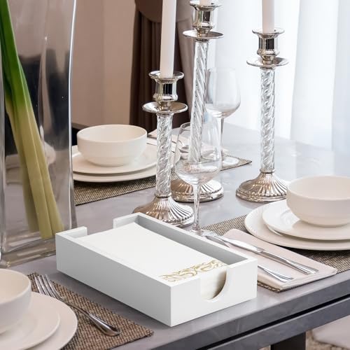 Napkin Holder for Bathroom (White)