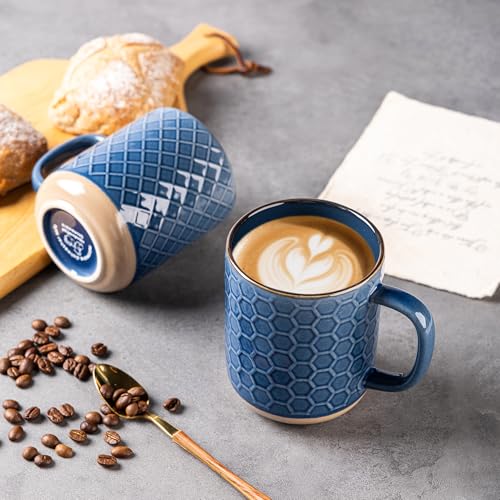 Coffee Mugs Set of 4 (Moonlight Blue / Set of 4 (16 Ounces))