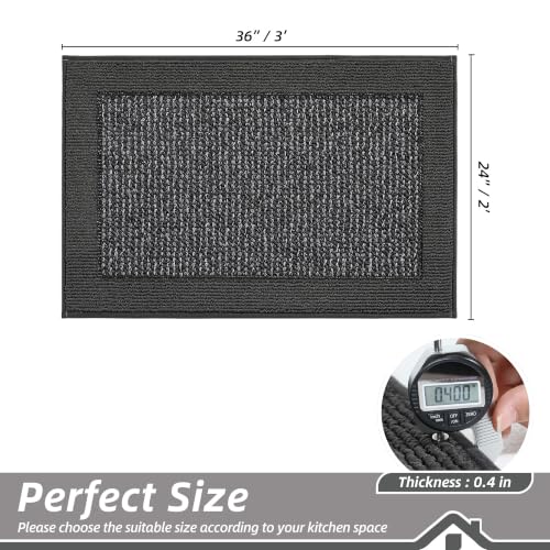 Kitchen Rug 24"x36" (Charcoal / 24" X 36" (Rectangular))