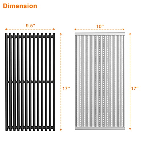 Cooking Grates and Emitter Plates Replacement Parts for Charbroil Commercial TRU (17" x 10" Emitter plate-3)