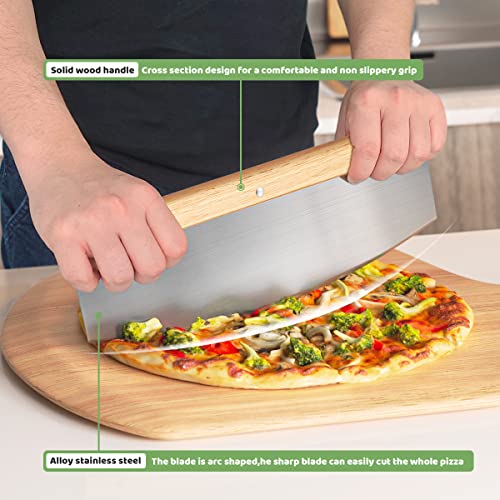 20''Pizza Stone for Oven and Grill with Pizza Peel (20 x 13.5 inch)