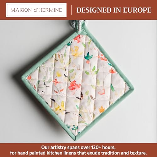 Pot Holders 100% Cotton Potholders (005 - Colmar / 8" x 8" (Pot Holder Pack of 1))