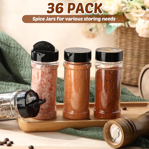 36 Pcs Plastic Spice Jars with Shaker Lids (36 Count)