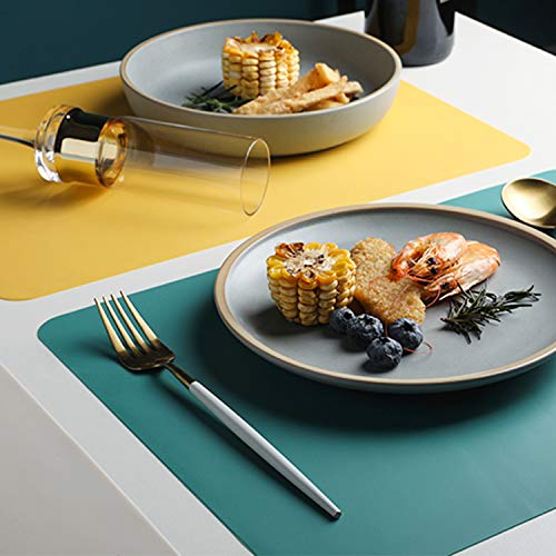 Silicone Placemats (15.7x11.8Inch-4pack / Rose)