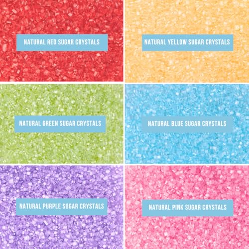 Dye Free Rainbow Sugar 6 Cell Decorating Variety (2.75 Ounce)