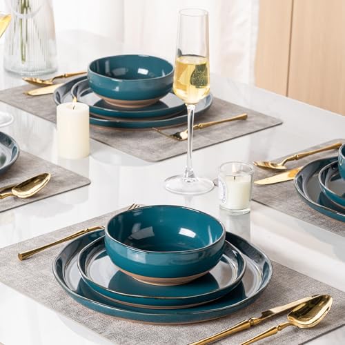 Dinnerware Sets for 4 (Deep Green / Service For 4(12Pcs))