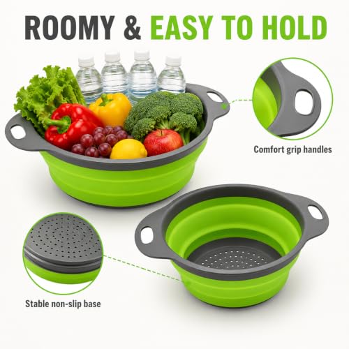 2 Piece Collapsible Colander Set (2 Count)