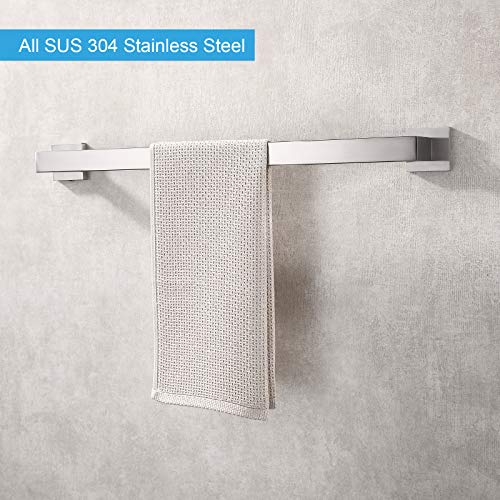 23.6 Inch Black Single Towel Bar Rack (Brushed Nickel / 23.6-Inch)