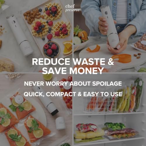 Compact Vacuum Sealer for Food (Vacuum Sealer + 10 Bags)