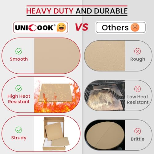 2PCS Pizza Stones for Oven and Grill (15" x 12" (2 Pack))