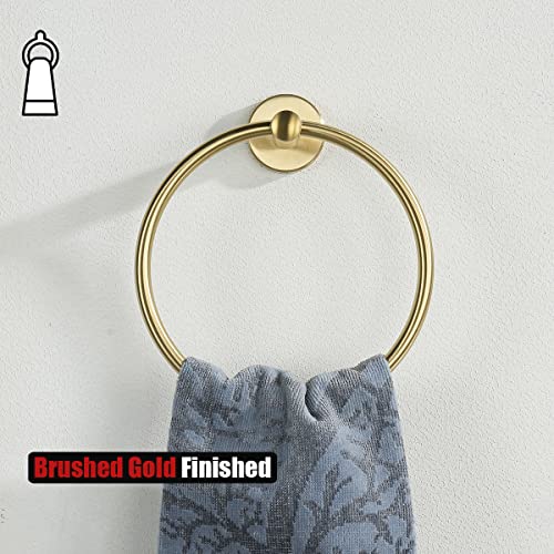 Towel Ring Brass Gold (Gold)